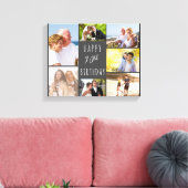 Foto Collage 7 Bild Grau Weiß 90. Geburtstag Leinwanddruck (Insitu (Wohnzimmer))