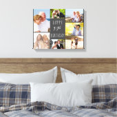 Foto Collage 7 Bild Grau Weiß 90. Geburtstag Leinwanddruck (Insitu (Schlafzimmer))