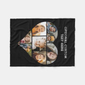 Foto-Collage 7 Bild Personalisiert Schwarz Fleecedecke (Vorderseite (Horizontal))