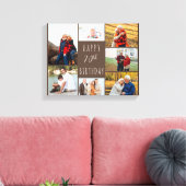 Foto Collage 7 Bild Warm Braun 70. Geburtstag Leinwanddruck (Insitu (Wohnzimmer))