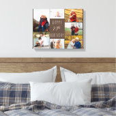 Foto Collage 7 Bild Warm Braun 70. Geburtstag Leinwanddruck (Insitu (Schlafzimmer))