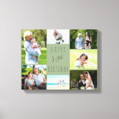 Foto Collage 7 Bildersammlung Grün 50. Geburtstag Leinwanddruck (Vorderseite)