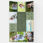 Foto Collage 7 Foto Personalisiert 50. Geburtstag Banner (Vertikal)