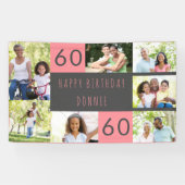 Foto Collage 7 Foto Personalisiert 60. Geburtstag Banner (Horizontal)