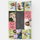 Foto Collage 7 Foto Personalisiert 60. Geburtstag Banner (Vertikal)
