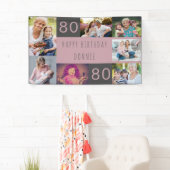 Foto Collage 7 Foto Personalisiert 80. Geburtstag Banner (Insitu)