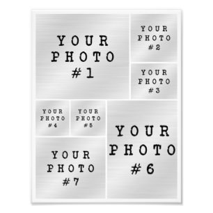 Foto-Collage 7-Foto-Rasterlayout Fotopapier Fotodruck