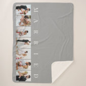 Foto Collage 7 Foto VERHEIRATET grau Sherpadecke (Vorderseite)