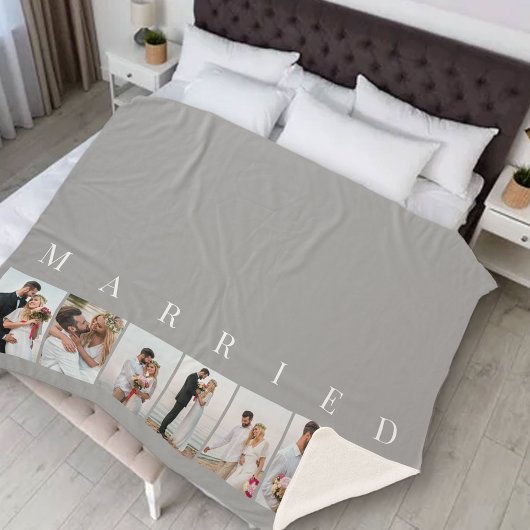 Foto Collage 7 Foto VERHEIRATET grau Sherpadecke