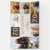 Foto Collage 7 Personalisiert 70. Geburtstag Banner (Vertikal)