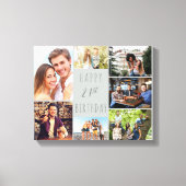 Foto Collage 7 Picture Dove Gray 21. Geburtstag Leinwanddruck (Vorderseite)