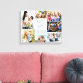 Foto Collage 7 Picture Dusty Blue 30. Geburtstag Leinwanddruck (Insitu (Wohnzimmer))