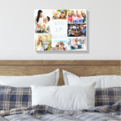 Foto Collage 7 Picture Dusty Blue 30. Geburtstag Leinwanddruck (Insitu (Schlafzimmer))