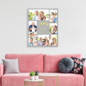 Foto Collage 7 Picture Family Life Zitat Grau Leinwanddruck (Insitu (Wohnzimmer))