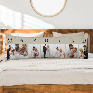 Foto Collage 7 Picture Natural and Black VERHEIRAT Seitenschläferkissen