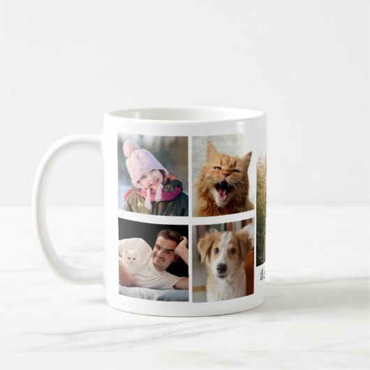 Foto Collage 9 Bilder Monogramm Easy DIY Kaffeetasse (Links)