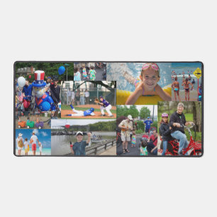 Foto Collage 9 Familienbilder Sommerzeit Kinder Schreibtischunterlage