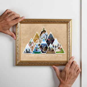 Foto-Collage-Abenteuer 25-jähriges Jubiläum Paare Poster