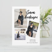 Foto Collage Abschluss Announccard Einladung (Stehend Vorderseite)