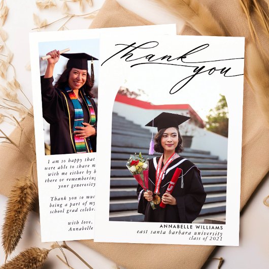 Foto Collage Abschluss Danke Karte