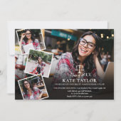 Foto Collage Abschluss der modernen Law School Einladung (Vorderseite)