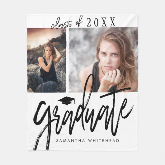 Foto Collage Abschluss Fleece Blanket (Vorderseite)