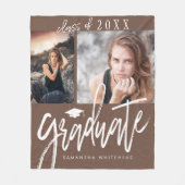 Foto Collage Abschluss Fleece Blanket Tan (Vorderseite)