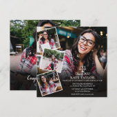 Foto Collage Abschluss Square Einladung (Vorne/Hinten)
