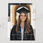 Foto Collage Absolvent und Abschluss Einladung (Vorne/Hinten)