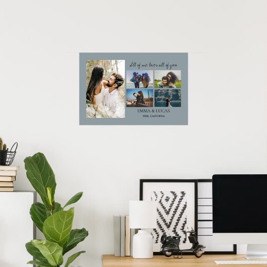 Foto Collage Alle meine Lieben Poster (Heimbüro)