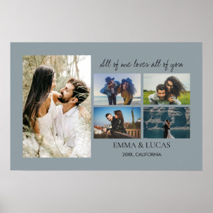 Foto-Collage Alles von mir liebt alles an dir Poster
