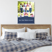 Foto Collage Alles was Sie brauchen ist Liebe Blau Leinwanddruck (Insitu (Schlafzimmer))