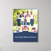 Foto Collage Alles was Sie brauchen ist Liebe Blau Leinwanddruck (Vorderseite)