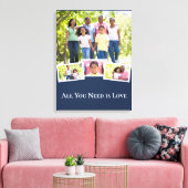Foto Collage Alles was Sie brauchen ist Liebe Blau Leinwanddruck (Insitu (Wohnzimmer))