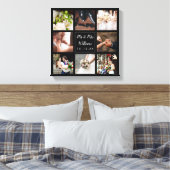 Foto Collage am Hochzeitstag Personalisiert Leinwanddruck (Insitu (Schlafzimmer))