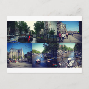 Foto Collage Amsterdam 1 Postkarte