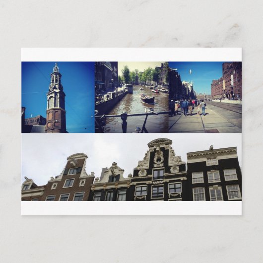 Foto Collage Amsterdam 2 Postkarte (Vorderseite)