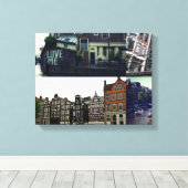 Foto Collage Amsterdam 3 Leinwanddruck (Insitu (Holzboden))