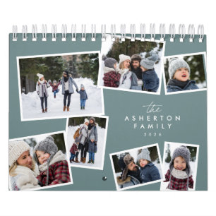 Foto Collage aquamarines Familienbuch Kalender