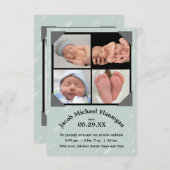 Foto Collage Arrows -3x5 Birth Ankündigung (Vorne/Hinten)