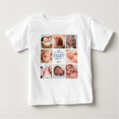 Foto Collage Baby T - Shirt zum ersten Mal am Vate (Vorderseite)