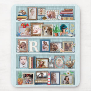 Foto Collage Beach Bookcase für Familien Personal Mousepad
