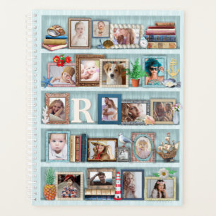 Foto Collage Beach Bookcase für Familien Personal Planer