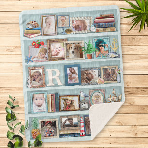 Foto Collage Beach Bookcase für Familien Personal Sherpadecke