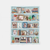 Foto Collage Beach Bookcase für Familien Personali Fleecedecke (Vorderseite)