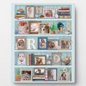 Foto Collage Beach Bookcase für Familien Personali Fotoplatte (Vorderseite)