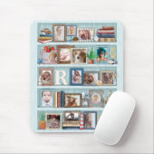Foto Collage Beach Bookcase für Familien Personali Mousepad (Mit Mouse)