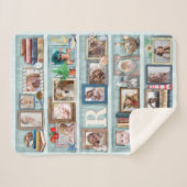 Foto Collage Beach Bookcase für Familien Personali Sherpadecke (Vorderseite (Horizontal))
