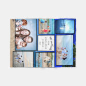 Foto Collage Beach Wir sind Familie Fleecedecke (Vorderseite (Horizontal))