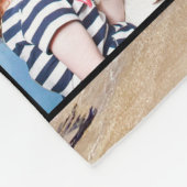 Foto Collage Beach Wir sind Familie Fleecedecke (Ecke)